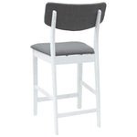 Spisestoler 2 Pcs Hvit 48 X 49 X 95 Cm Solid Gummitre