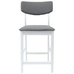 Spisestoler 2 Pcs Hvit 48 X 49 X 95 Cm Solid Gummitre