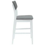 Spisestoler 2 Pcs Hvit 48 X 49 X 95 Cm Solid Gummitre