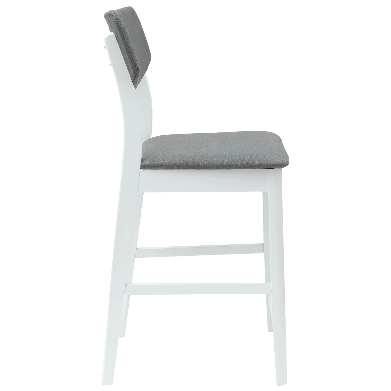 Spisestoler 2 Pcs Hvit 48 X 49 X 95 Cm Solid Gummitre