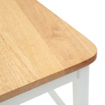 Spisestoler 2 Pcs Hvit 48 X 49 X 95 Cm Solid Gummitre