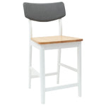 Spisestoler 2 Pcs Hvit 48 X 49 X 95 Cm Solid Gummitre