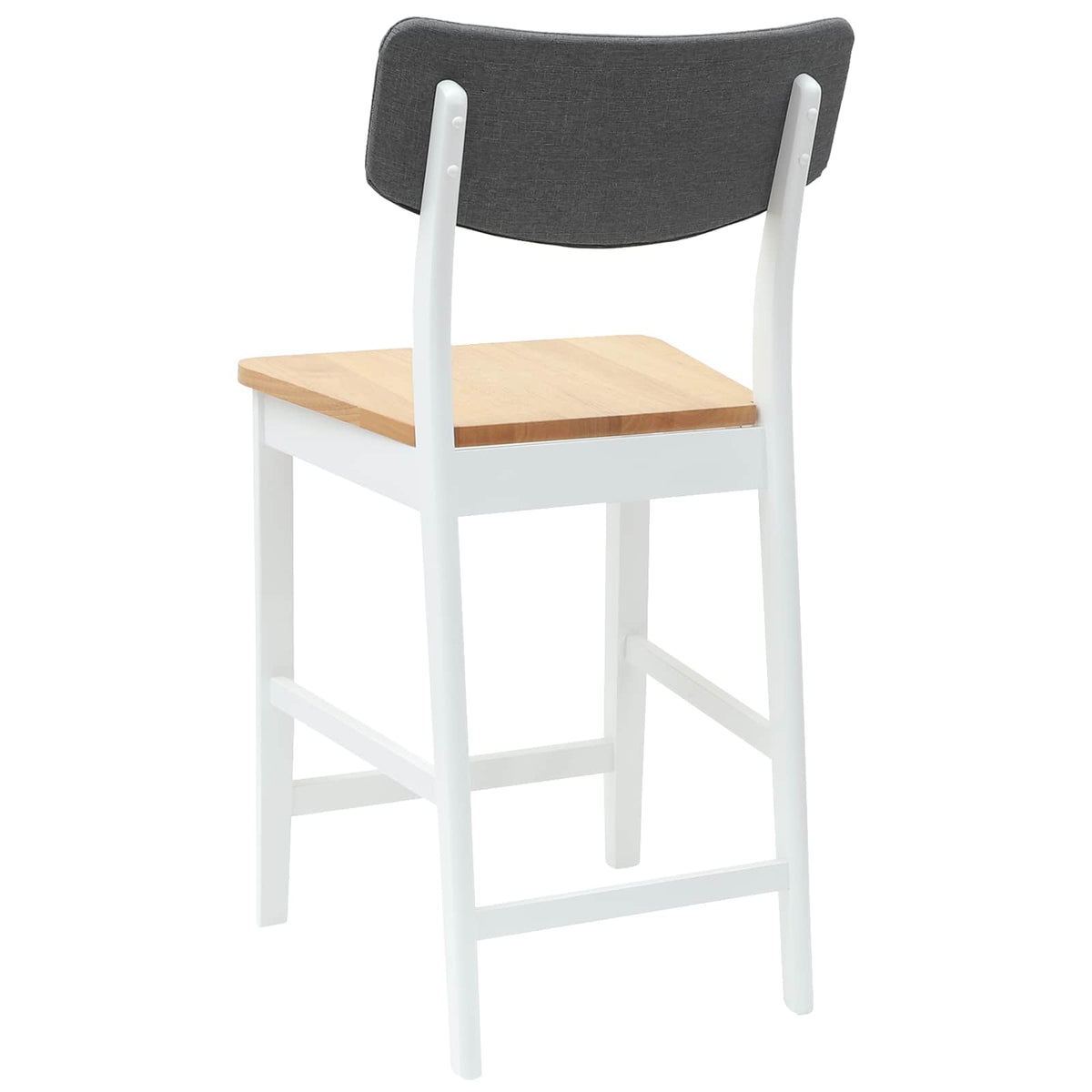 Spisestoler 2 Pcs Hvit 48 X 49 X 95 Cm Solid Gummitre