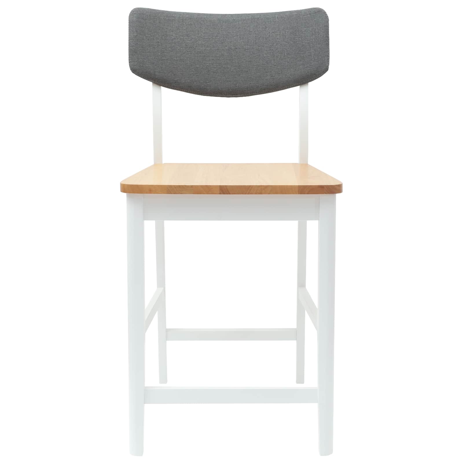 Spisestoler 2 Pcs Hvit 48 X 49 X 95 Cm Solid Gummitre