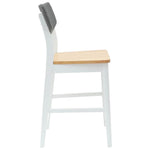 Spisestoler 2 Pcs Hvit 48 X 49 X 95 Cm Solid Gummitre