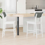 Spisestoler 2 Pcs Hvit 48 X 49 X 95 Cm Solid Gummitre