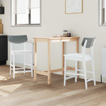 Spisestoler 2 Pcs Hvit 48 X 49 X 95 Cm Solid Gummitre