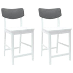 Spisestoler 2 Pcs Hvit 48 X 49 X 95 Cm Solid Gummitre