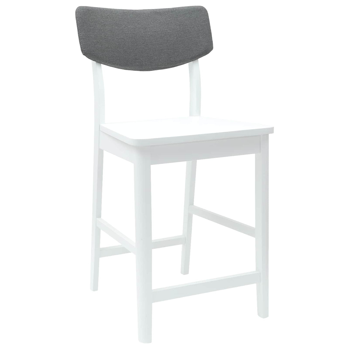 Spisestoler 2 Pcs Hvit 48 X 49 X 95 Cm Solid Gummitre