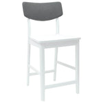 Spisestoler 2 Pcs Hvit 48 X 49 X 95 Cm Solid Gummitre