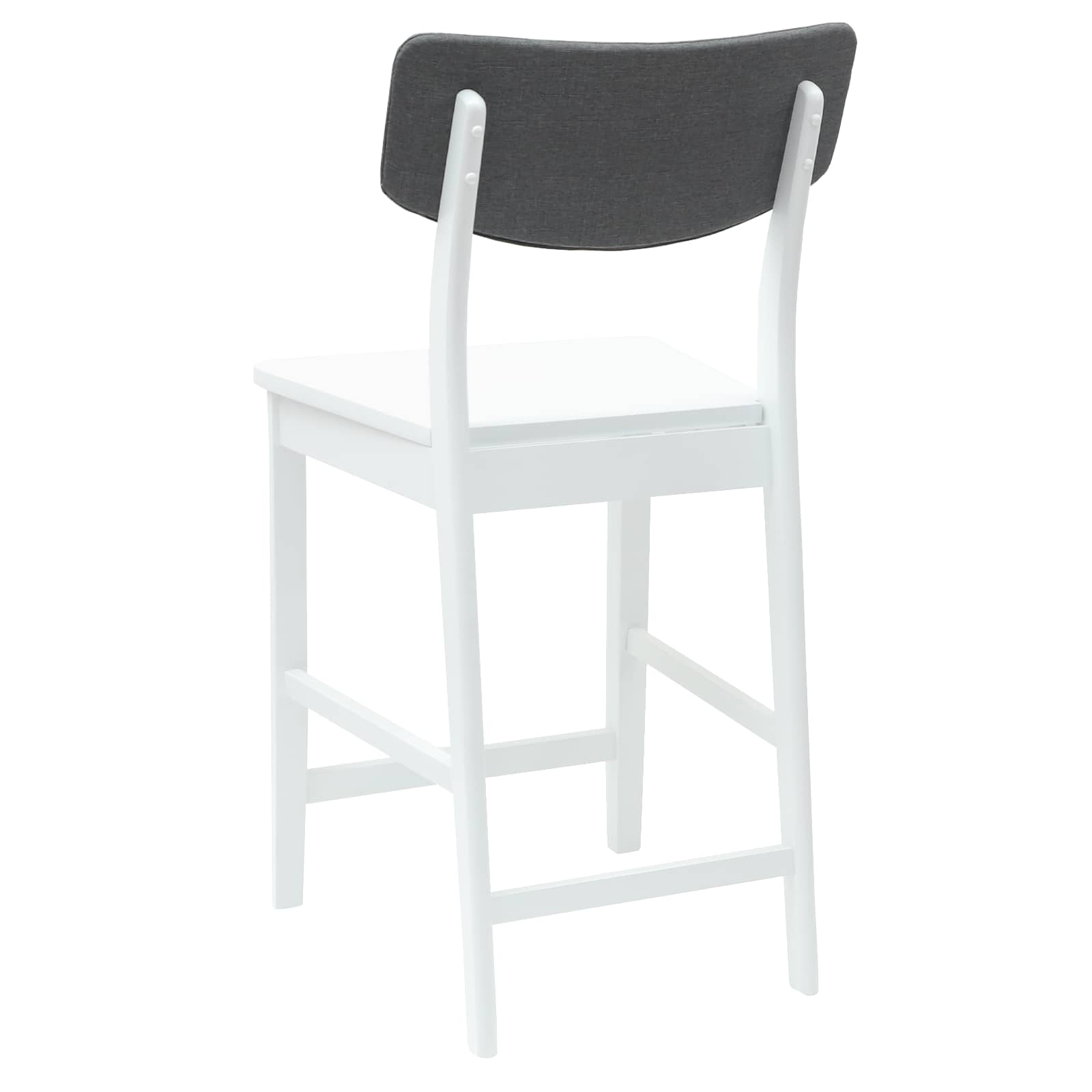 Spisestoler 2 Pcs Hvit 48 X 49 X 95 Cm Solid Gummitre
