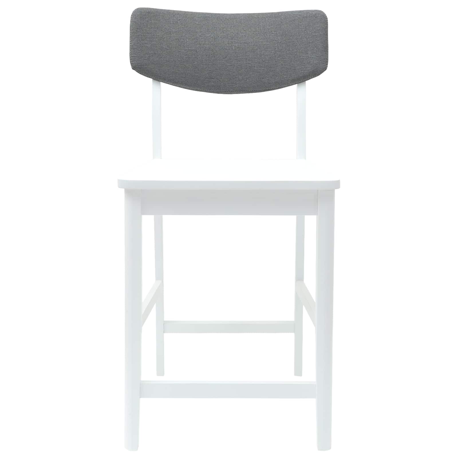 Spisestoler 2 Pcs Hvit 48 X 49 X 95 Cm Solid Gummitre