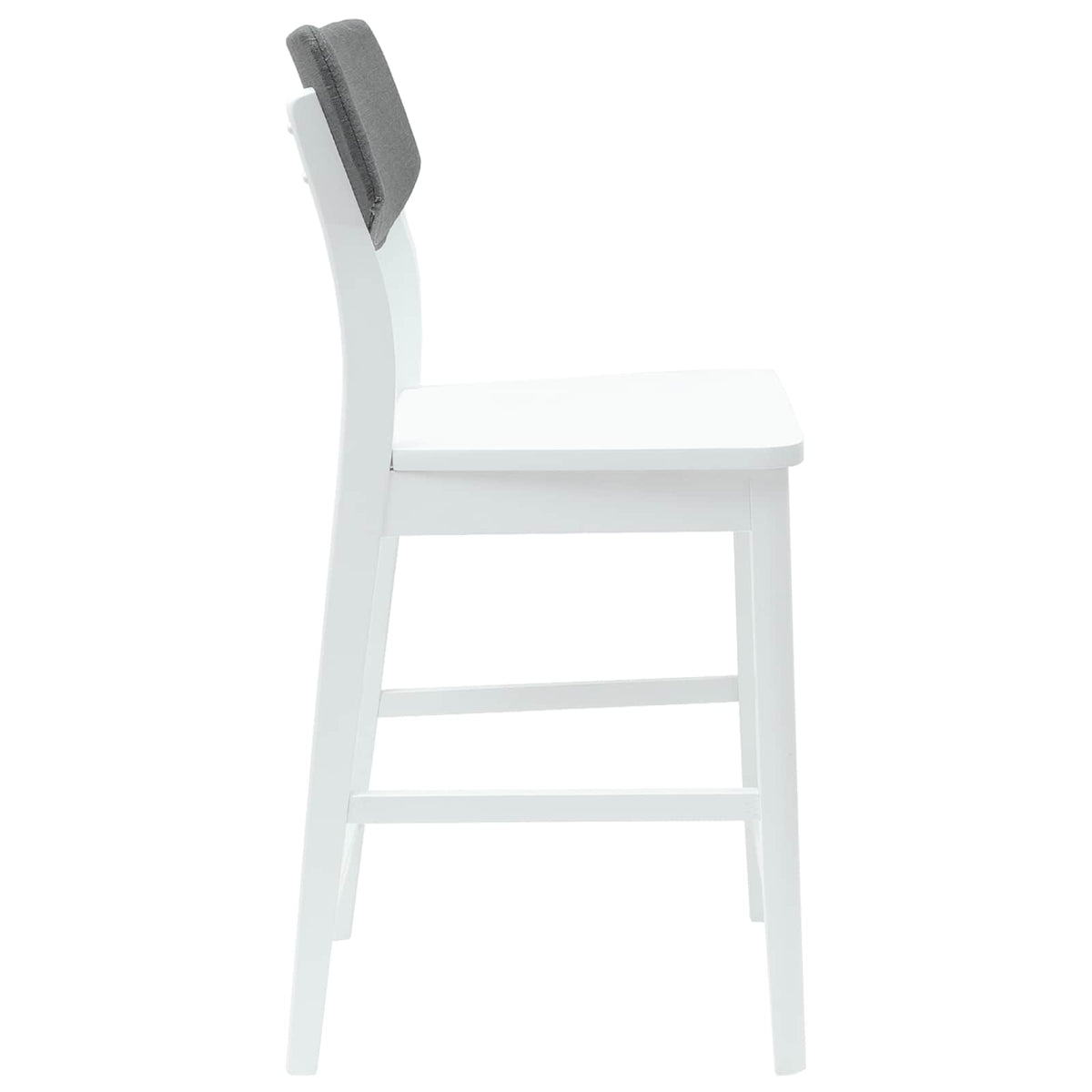 Spisestoler 2 Pcs Hvit 48 X 49 X 95 Cm Solid Gummitre