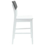 Spisestoler 2 Pcs Hvit 48 X 49 X 95 Cm Solid Gummitre