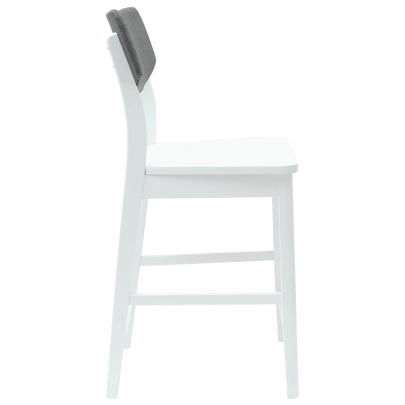 Spisestoler 2 Pcs Hvit 48 X 49 X 95 Cm Solid Gummitre