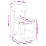 Spisestoler 2 Pcs Hvit 48 X 49 X 95 Cm Solid Gummitre