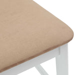 Spisestoler 2 Pcs Hvit 48 X 49 X 95 Cm Solid Gummitre