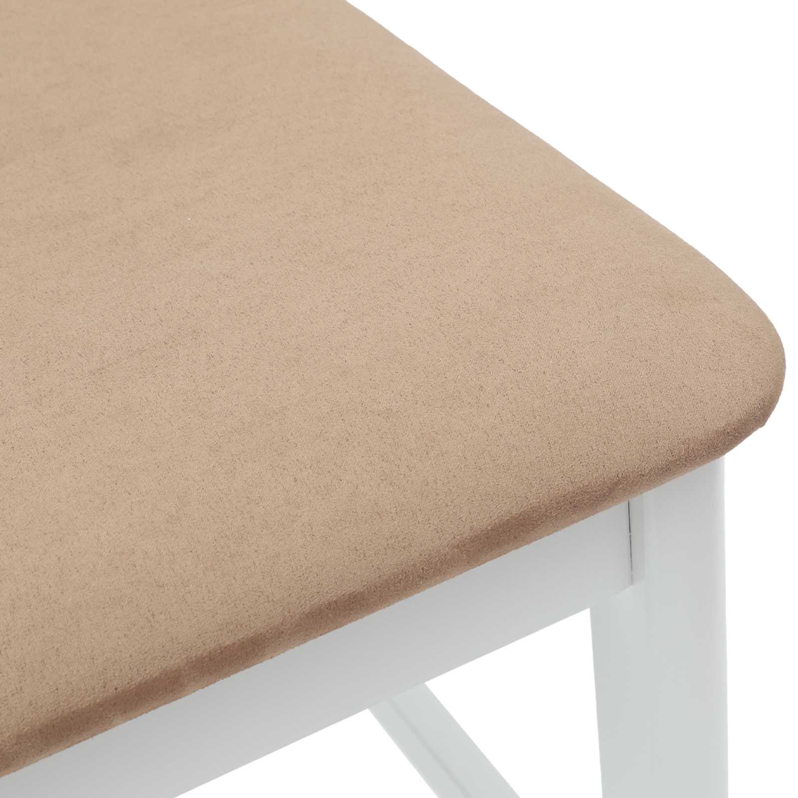 Spisestoler 2 Pcs Hvit 48 X 49 X 95 Cm Solid Gummitre
