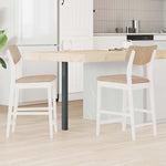 Spisestoler 2 Pcs Hvit 48 X 49 X 95 Cm Solid Gummitre
