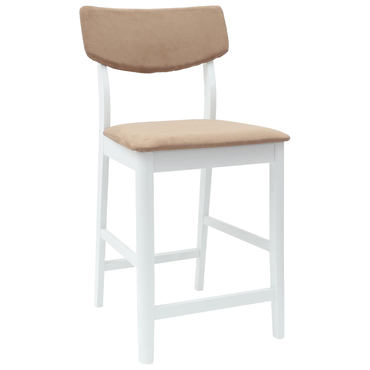 Spisestoler 2 Pcs Hvit 48 X 49 X 95 Cm Solid Gummitre