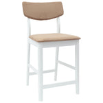 Spisestoler 2 Pcs Hvit 48 X 49 X 95 Cm Solid Gummitre