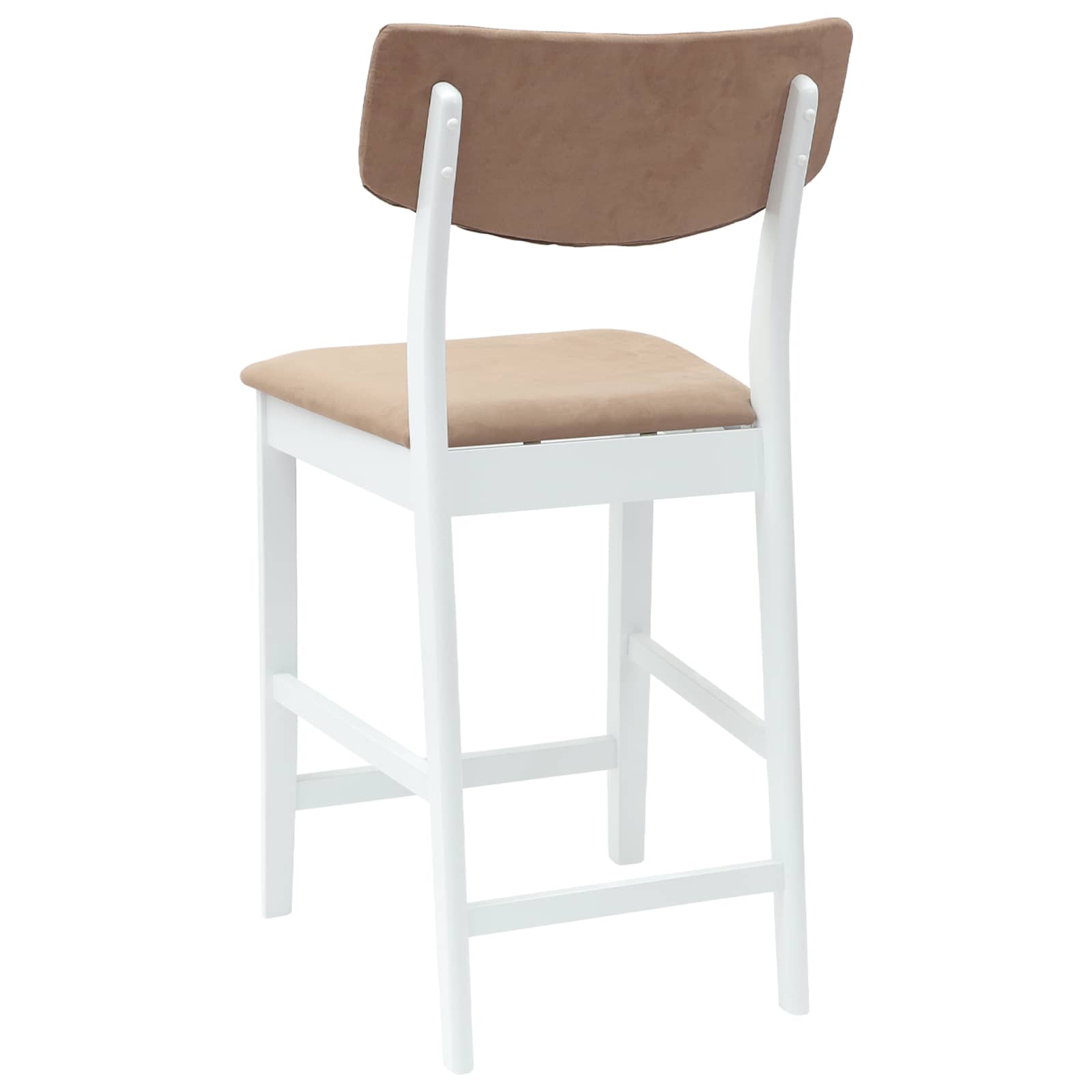 Spisestoler 2 Pcs Hvit 48 X 49 X 95 Cm Solid Gummitre