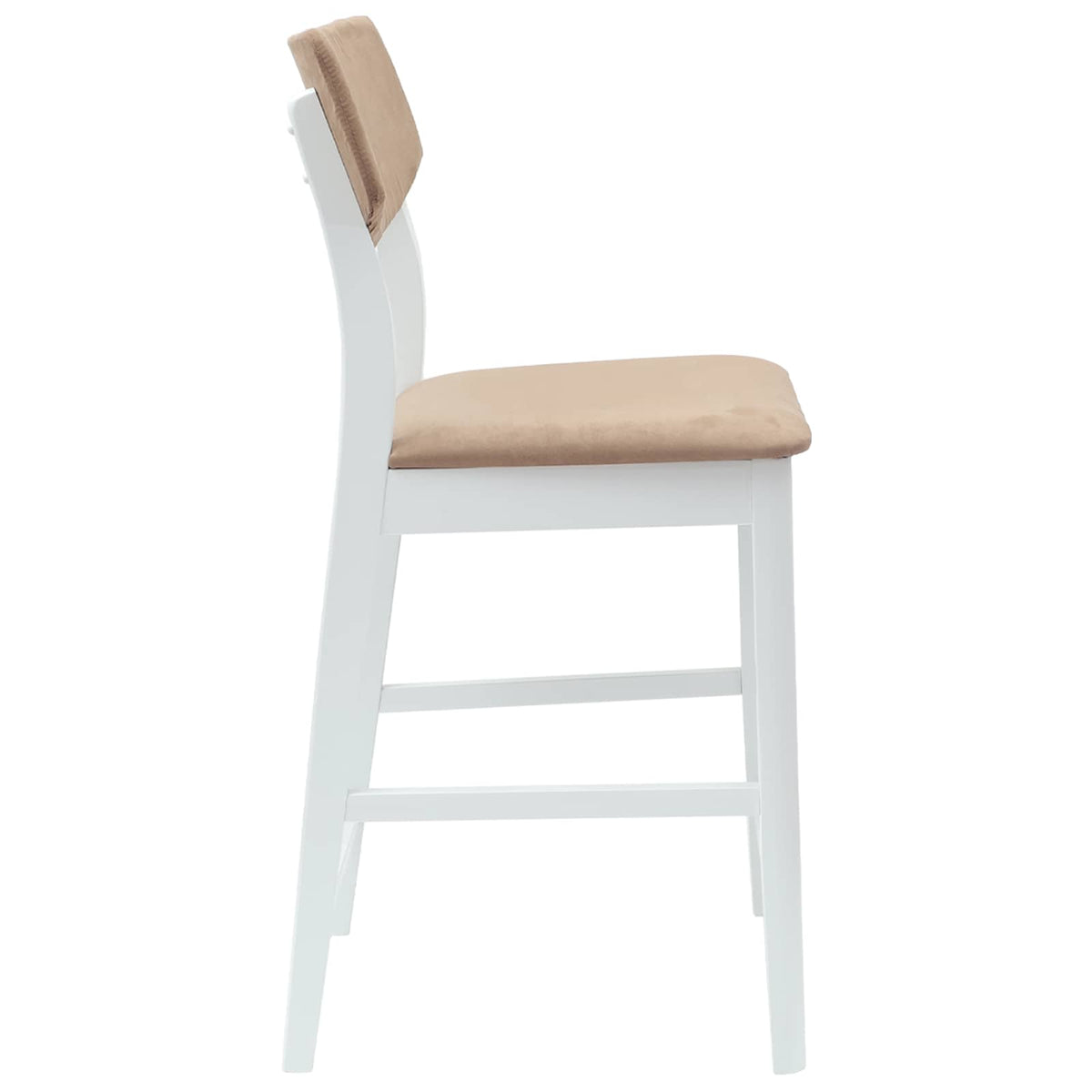 Spisestoler 2 Pcs Hvit 48 X 49 X 95 Cm Solid Gummitre