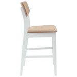 Spisestoler 2 Pcs Hvit 48 X 49 X 95 Cm Solid Gummitre