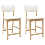 Spisestoler 2 Pcs Naturlig 48 X 49 X 95 Cm Solid Gummitre