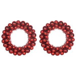 Julekulen Kransene 2 Pcs Rød 33 X 33 X 7 Cm Polystyren