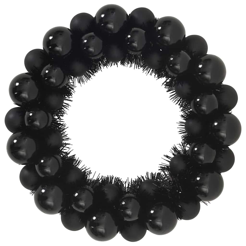 Julekulen Kransene 2 Pcs Svart 33 X 33 X 7 Cm Polystyren