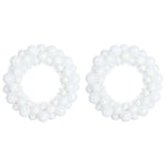 Julekulen Kransene 2 Pcs Hvit 33 X 33 X 7 Cm Polystyren