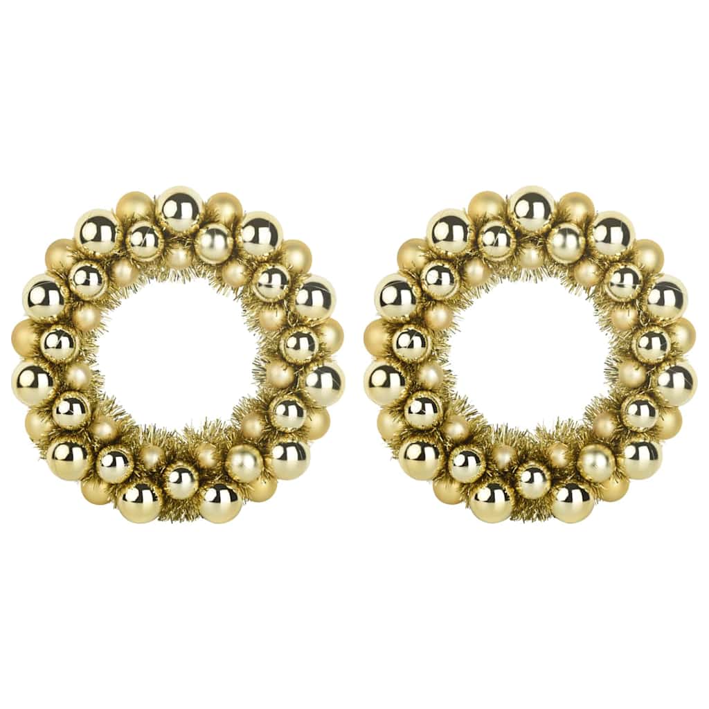 Julekulen Kransene 2 Pcs Gull 33 X 33 X 7 Cm Polystyren
