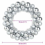 Julekulen Kransene 2 Pcs Sølv 33 X 33 X 7 Cm Polystyren