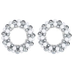 Julekulen Kransene 2 Pcs Hvit Og Sølv 33 X 33 X 7 Cm Polystyren