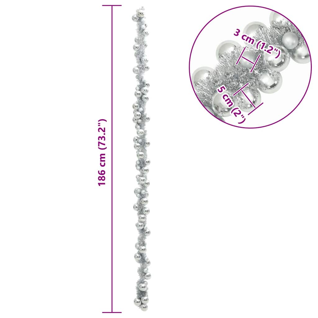 Julekulenisse Sølv 186 Cm Polystyren
