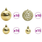 Julekule Sett Med 300 Led 120 Pcs Gull Plast