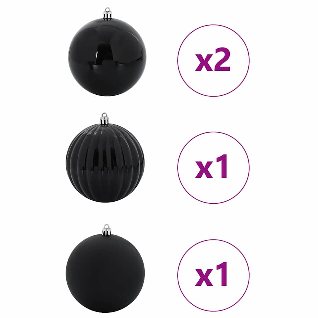 Julekule Sett 4 Pcs Svart Xxl