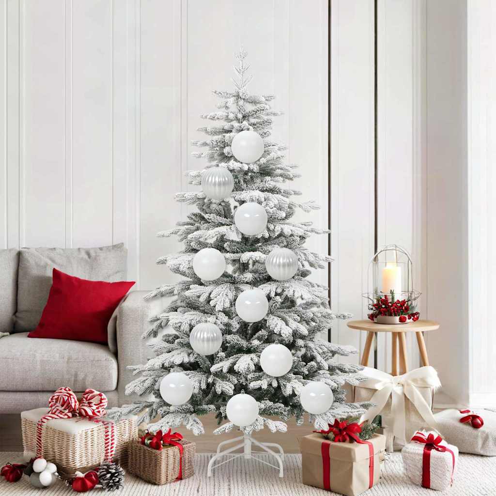 Julekule Sett 9 Pcs Hvit Plast