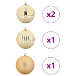 Julekule Sett 4 Pcs Gull Plast