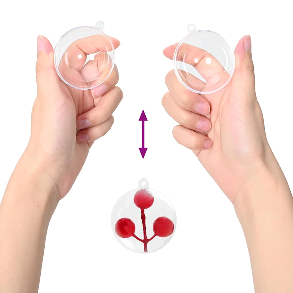 Julekule Sett 100 Pcs Gjennomsiktig Ø 8 Cm