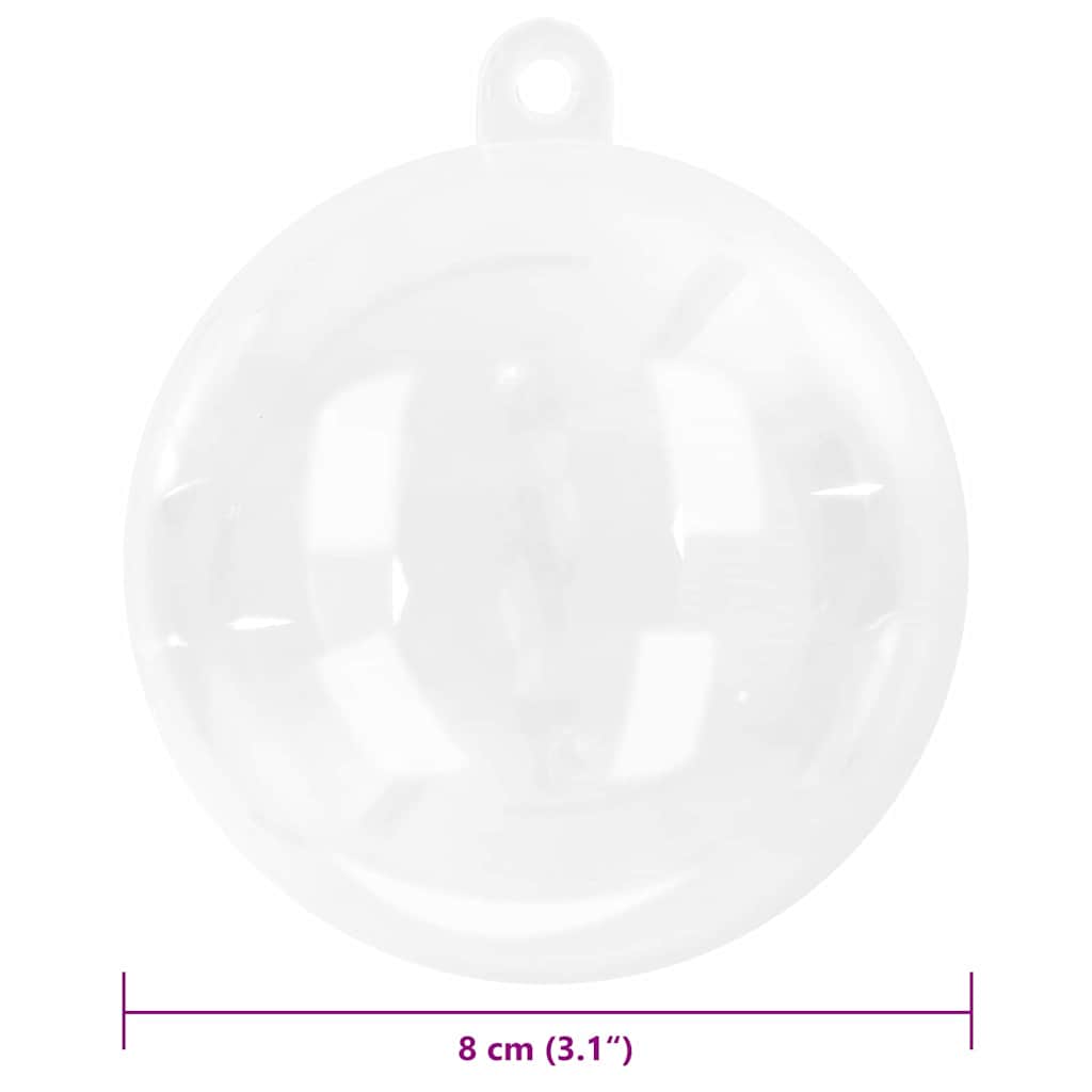 Julekule Sett 100 Pcs Gjennomsiktig Ø 8 Cm