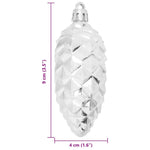 Julefuru Kongleball 40 Pcs Sølv