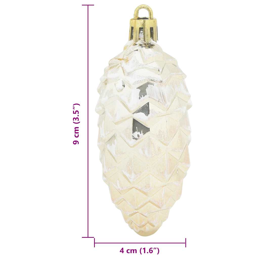 Julefuru Kongleball 40 Pcs Champagne Plast