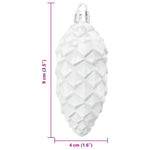 Julefuru Kongleball 40 Pcs Hvit