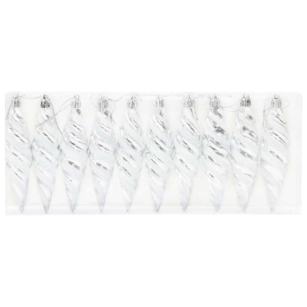 Jule Spiralformet Kule 40 Pcs Sølv