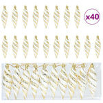 Jule Spiralformet Kule 40 Pcs Gull Plast