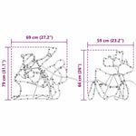 Julepynt Med 1224 Led Flerfarget 69 X 79 Cm Pvc