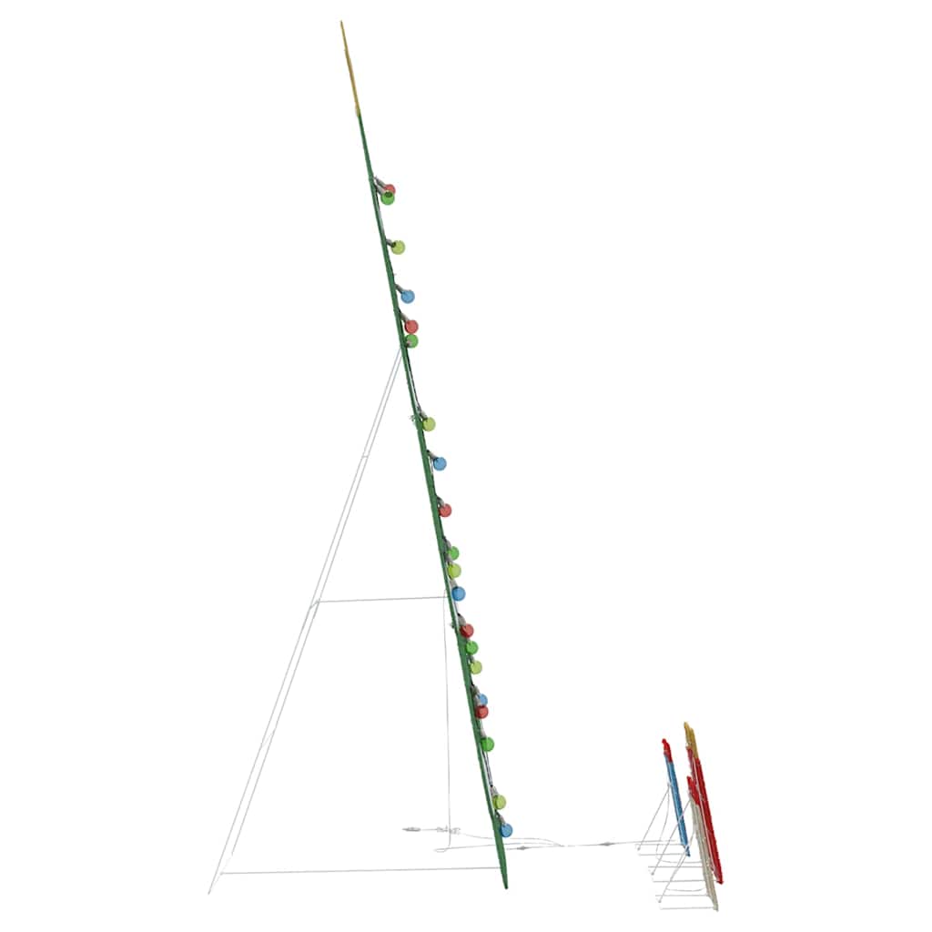 Belyst Juletre Med 3 Gaveesker 2D Varm Hvit Flerfarget 180 Cm