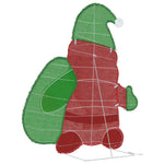 Belyst Julenisse Med 60 Led Varmhvit 62 X 70 Cm Glitterstoff